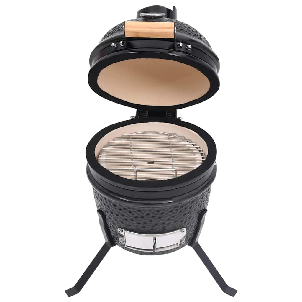 Vidaxl Kamado Barbecue 2-i-1 56 cm keramisk svart