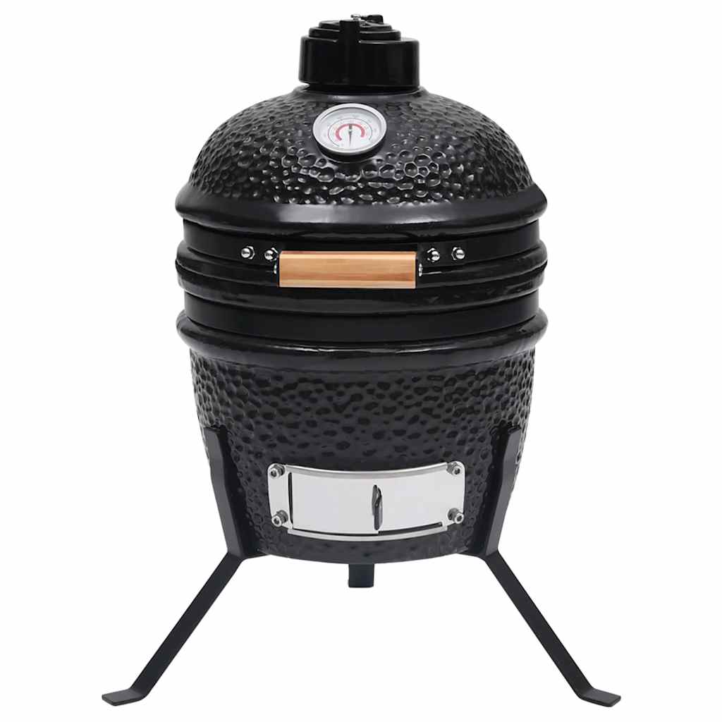 Vidaxl Kamado Barbecue 2-i-1 56 cm keramisk svart