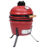 Vidaxl Kamado Barbecue 2-i-1 56 cm keramisk röd