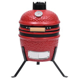 Vidaxl Kamado Barbecue 2-i-1 56 cm keramisk röd