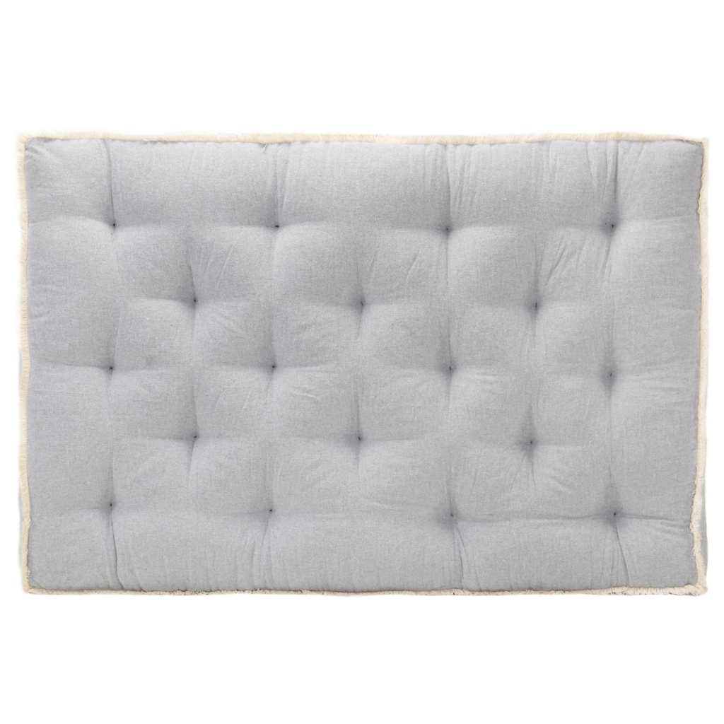 Vidaxl -Sofa -Kissen Palette 120x80x10 cm Grau