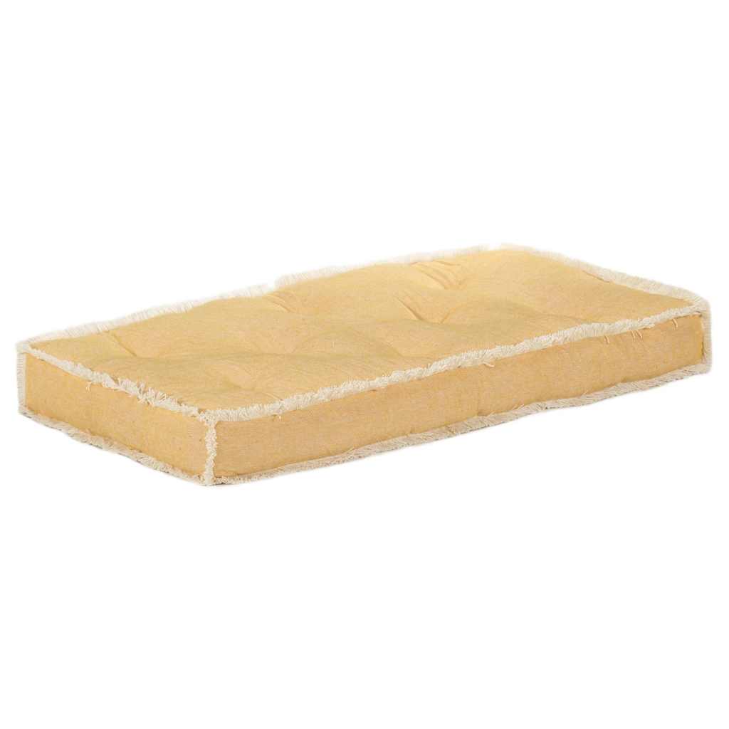 Vidaxl bankkussen pallet 73x40x7 cm geel