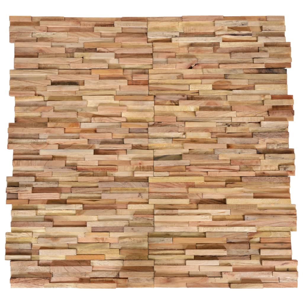 Vidaxl Wall panels 10 st 3D 1.08 m² Solid teak