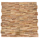 Vidaxl Wall panels 10 st 3D 1.08 m² Solid teak