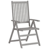 Vidaxl tuinstoelen 4 st verstelbaar met kussens massief acaciahout
