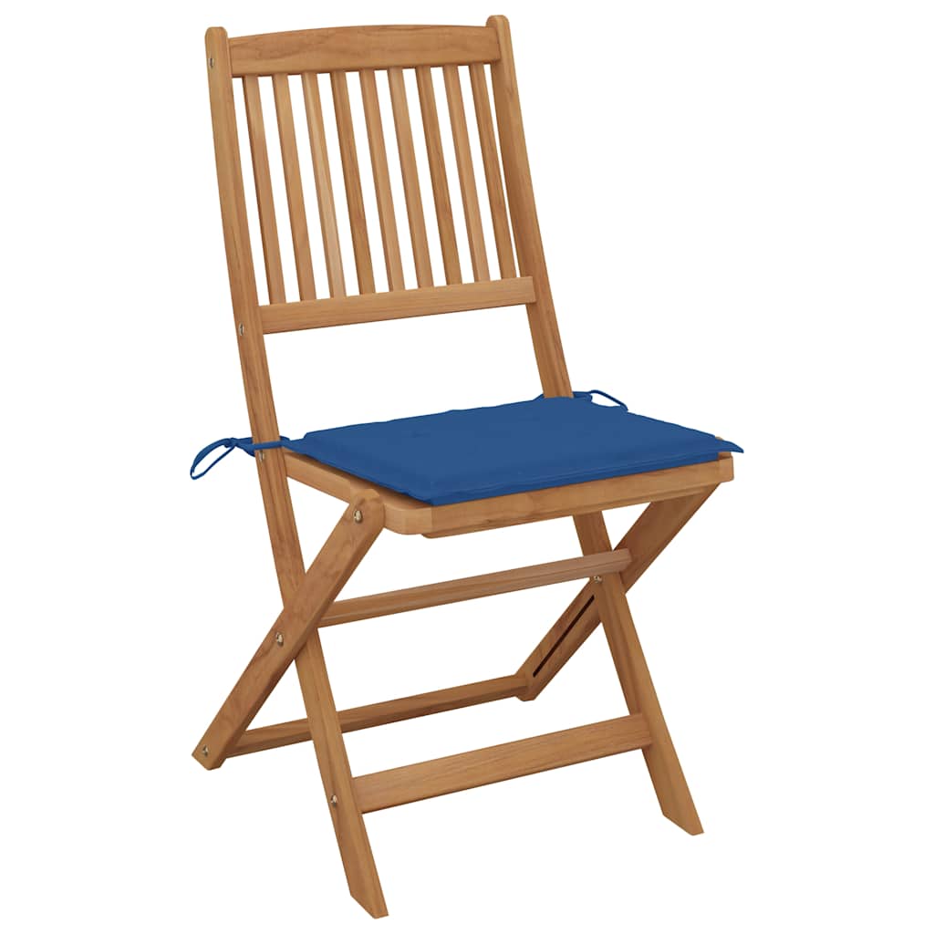 Vidaxl tuinstoelen 6 st inklapbaar met kussens massief acaciahout