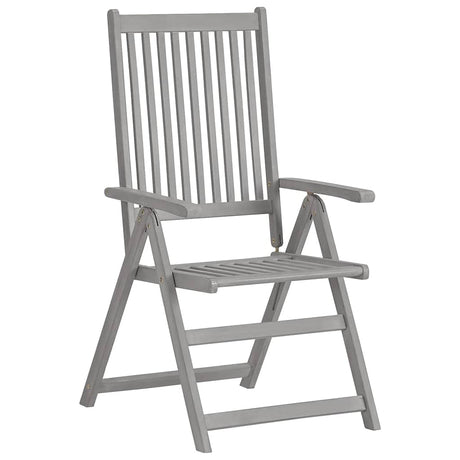Vidaxl tuinstoelen 4 st verstelbaar massief acaciahout grijs