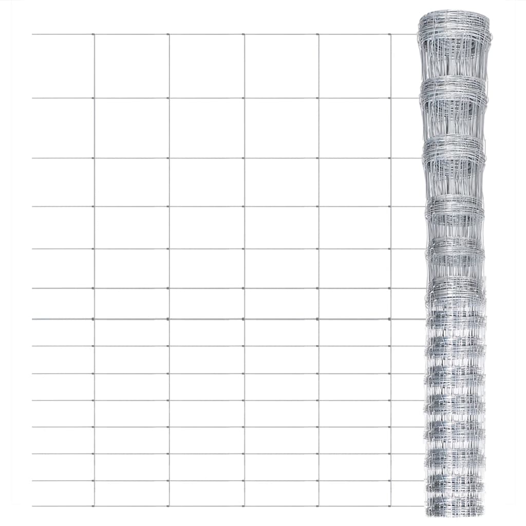 Vidaxl HEK 50 x 1 m verzinkte Stahl Silberfarbe