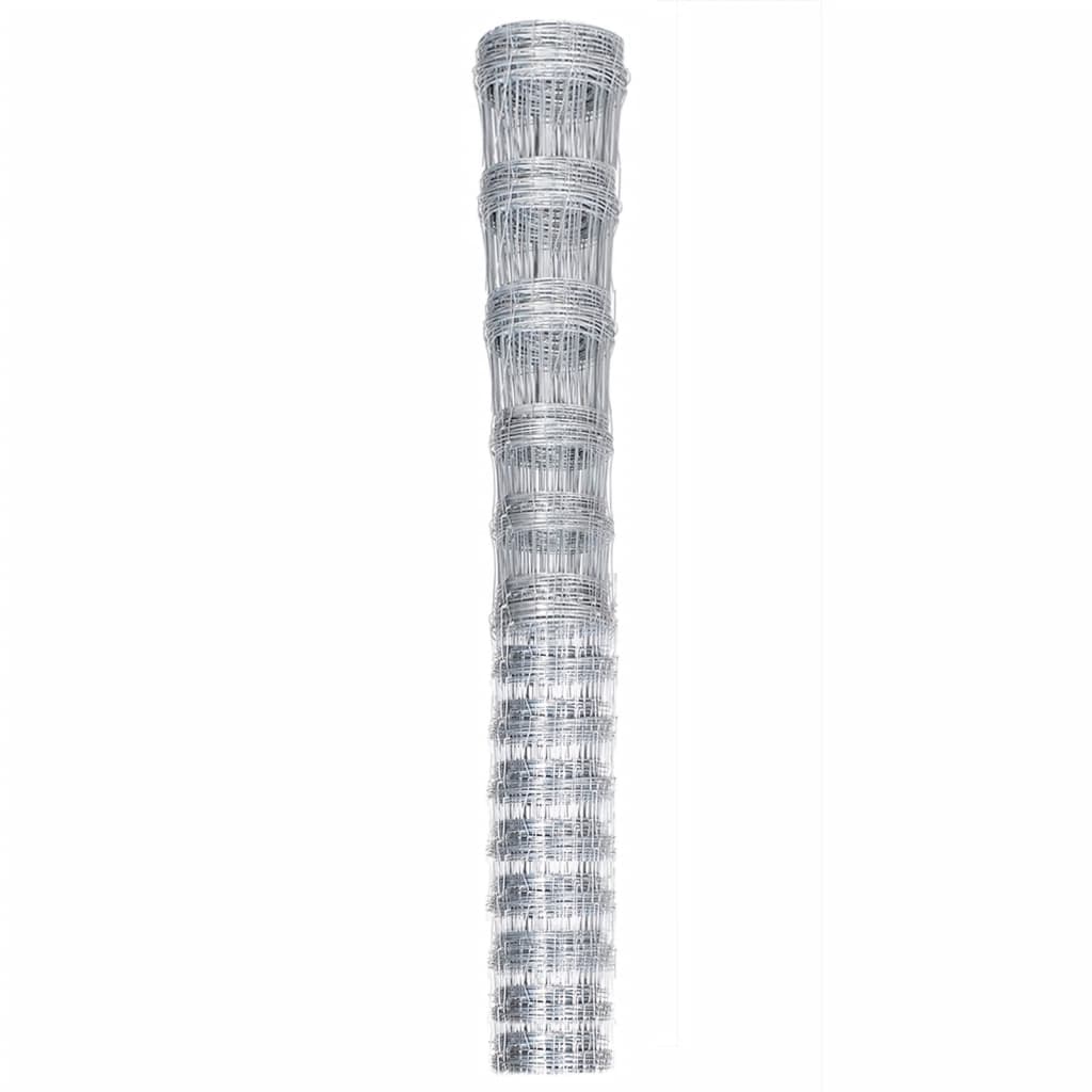 Vidaxl HEK 50 x 1 m verzinkte Stahl Silberfarbe