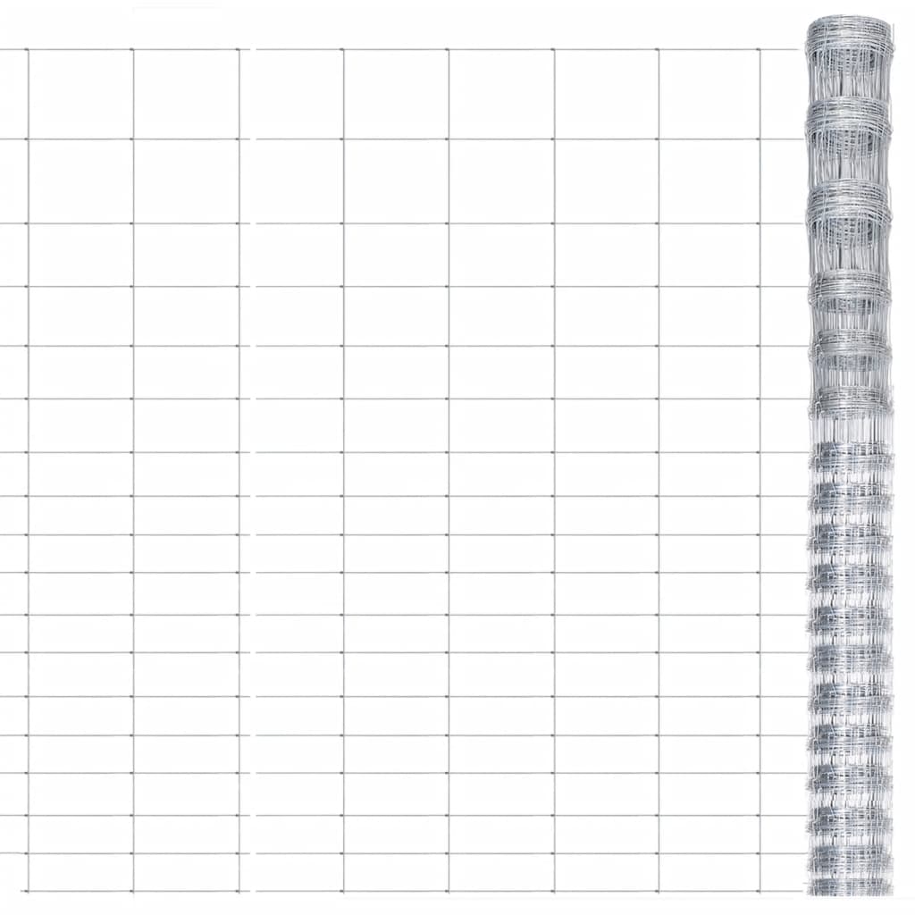 Vidaxl hek 50x1,25 m galwanizowany stalowy srebrny kolorowy