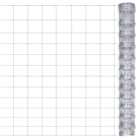 Vidaxl Gartenzaun 50x1,25 m verzinkter Stahl Silberfarbe
