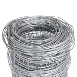 Vidaxl Gartenzaun 50x1,25 m verzinkter Stahl Silberfarbe
