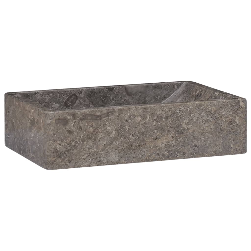 Vidaxl Sink 45x30x12 cm in marmo alto grigio lucido