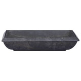 Vidaxl Sink 50x35x10 cm Marmor Schwarz