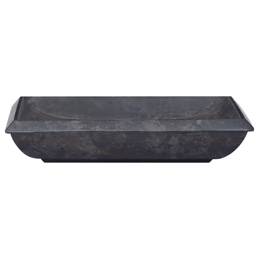 Vidaxl Sink 50x35x10 cm marmor svart