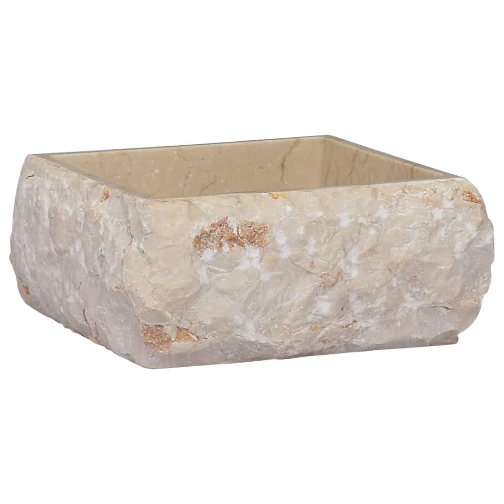 Vidaxl Sink 30x30x13 cm marmorcreme -farvet