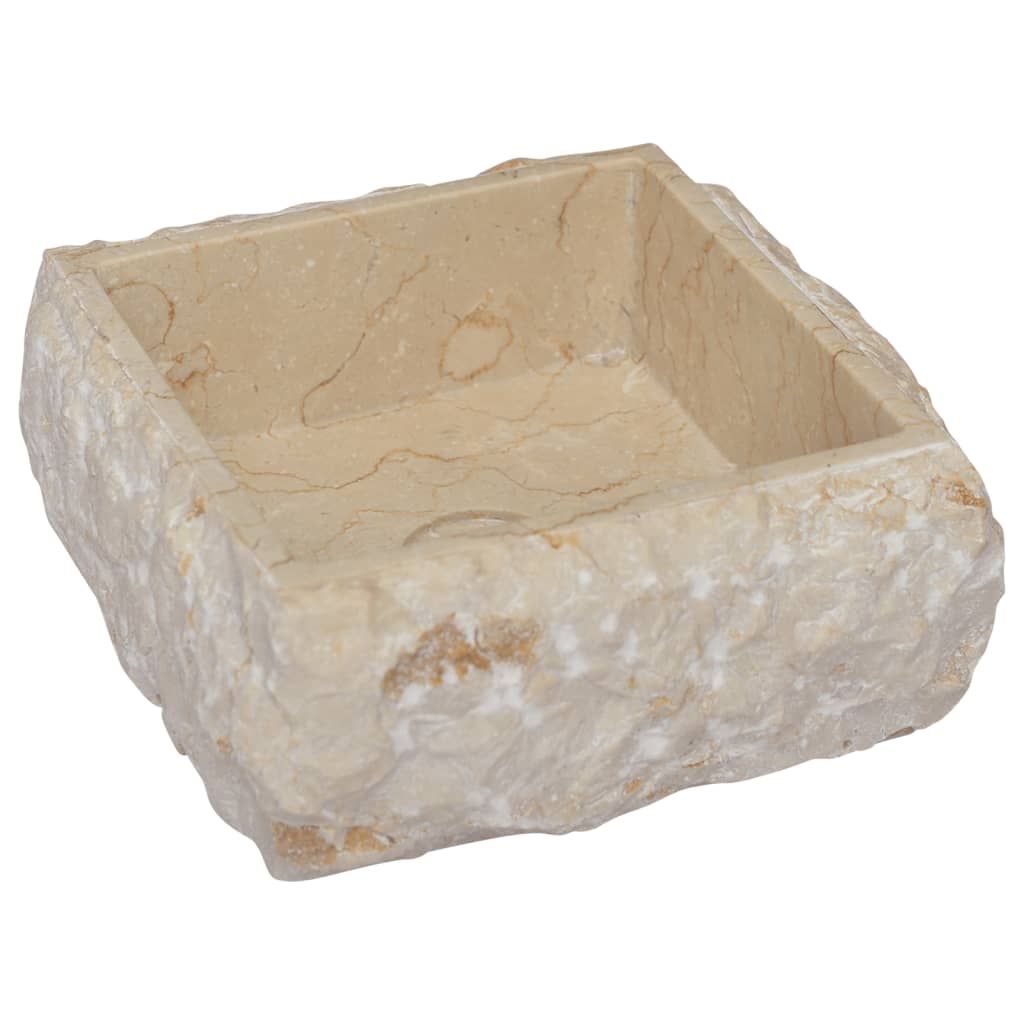 Vidaxl Sink 30x30x13 cm marmorcreme -farvet