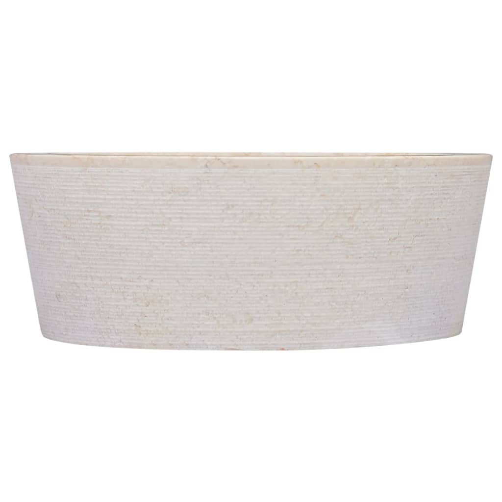 Vidaxl Sink Ø40x15 cm marmorcreme farvet