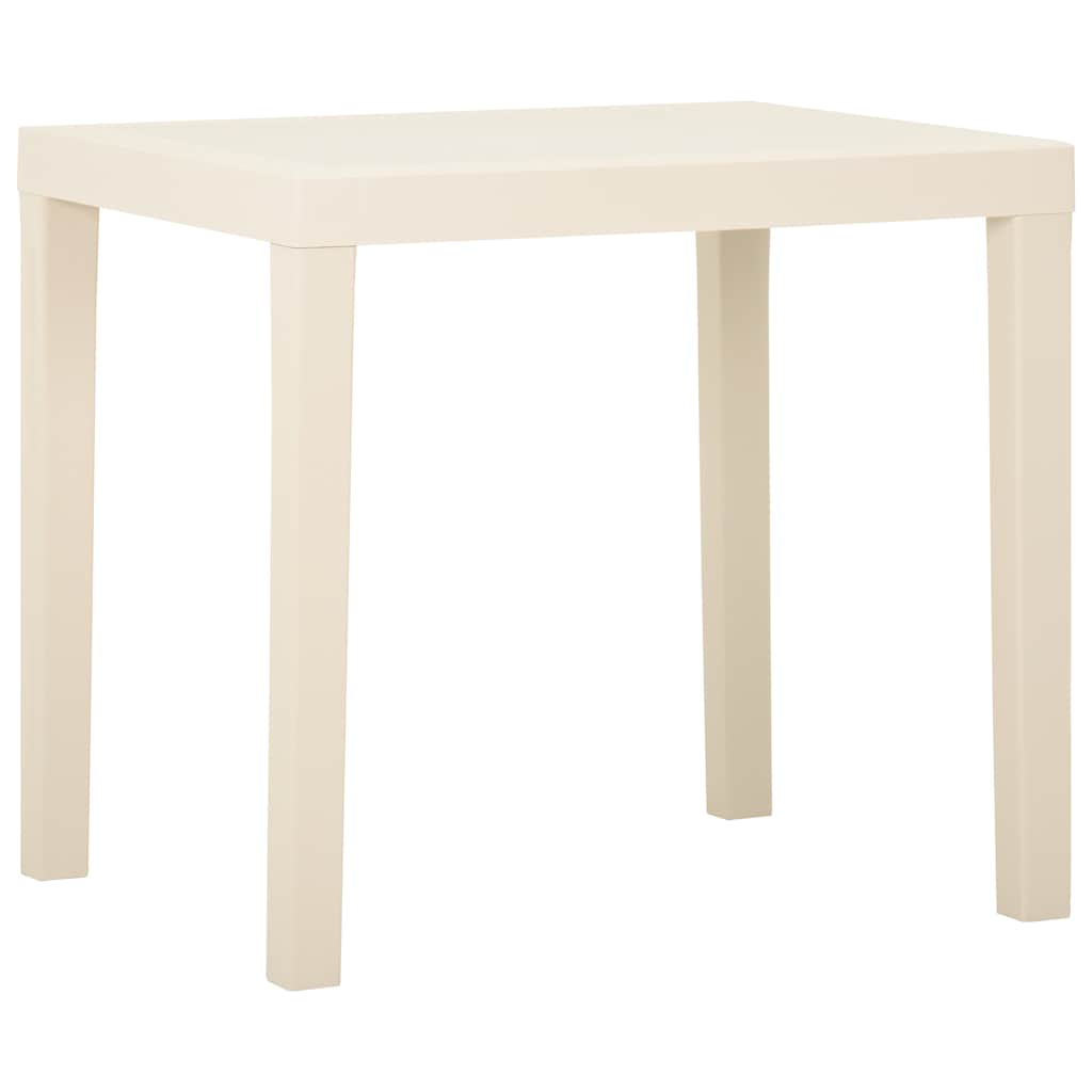 Vidaxl tuintafel 79x65x72 cm kunststof wit