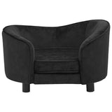 Vidaxl Dog Bank 69x49x40 cm Plüsch schwarz