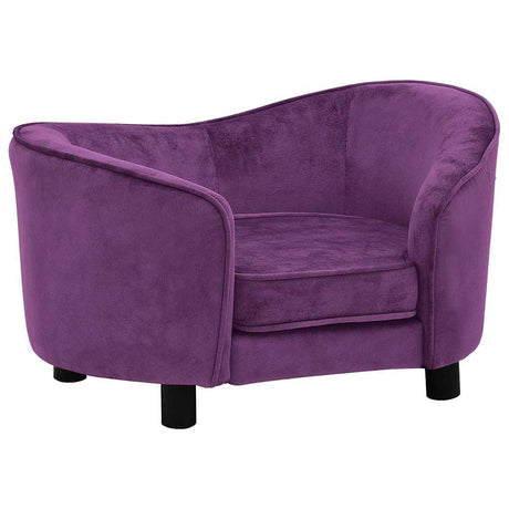 VidaXL Hundesofa 69x49x40 cm Plüsch Burgunderrot