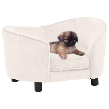 VIDAXL Dog Bank 69x49x40 cm Plüschcreme -gelöscht