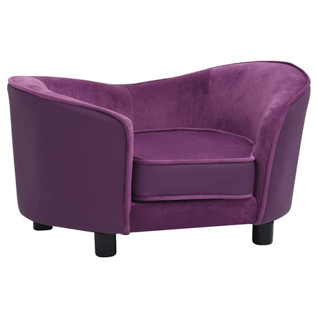 Vidaxxl Hundesofa 69x49x40 cm Plüsch und Kunstleder burgunderrot