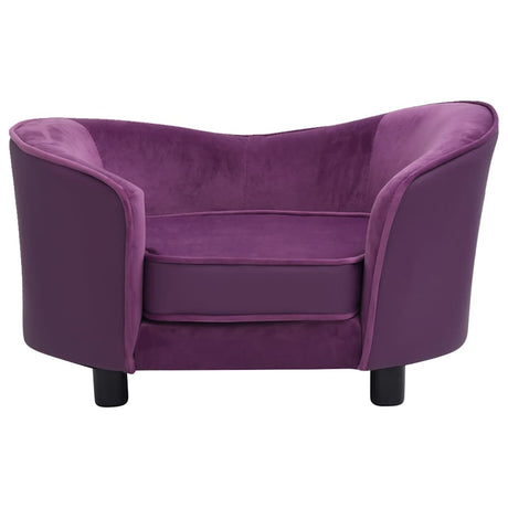 Vidaxxl Hundesofa 69x49x40 cm Plüsch und Kunstleder burgunderrot