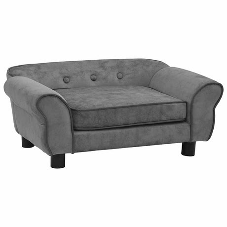 Vidaxl Hundebank 72x45x30 cm Plüsch dunkelgrau