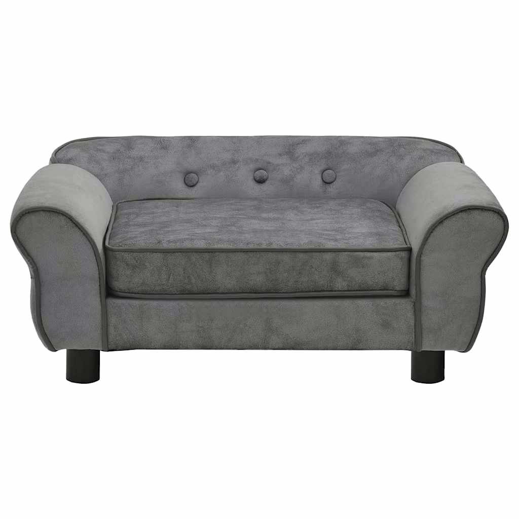 Vidaxl Hundebank 72x45x30 cm Plüsch dunkelgrau