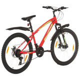 Vidaxl Mountainbike 21 Zahnräder 26 Zoll Räder 42 cm rot