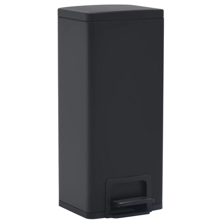 Vidaxl Pedal Biner mit Anti-Fingerabdruck 30 l Edelstahl schwarz