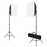 Vidaxxl Fotostudio-Set mit Softbox-Leuchten, Hintergrund und Reflektor