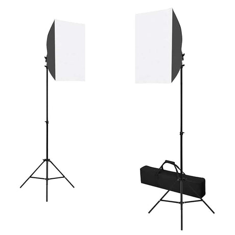 Vidaxxl Fotostudio-Set mit Softbox-Leuchten, Hintergrund und Reflektor