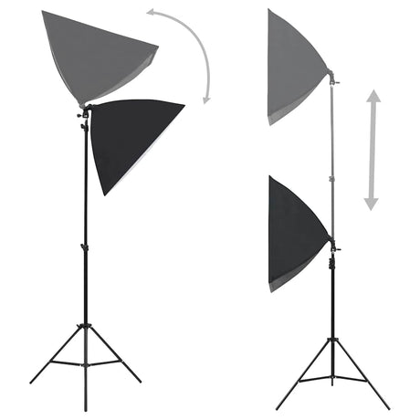 Vidaxxl Fotostudio-Set mit Softbox-Leuchten, Hintergrund und Reflektor