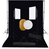 Vidaxl Photo Studio Set mit Softbox -Lampen, Hintergrund und Reflektor