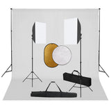Vidaxl Photo Studio Set mit Softbox -Lampen, Hintergrund und Reflektor