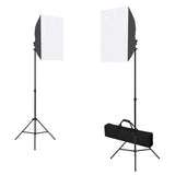 Ensemble de studio photo Vidaxl avec des lampes, arrière-plan et réflecteur