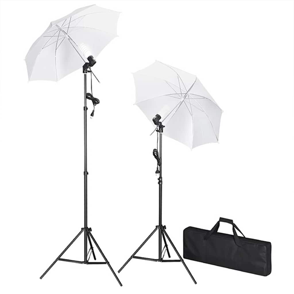 Vidaxl Photo Studio Set mit Lampen, Regenschirmen, Hintergrund und Reflektor