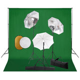 Vidaxl Photo Studio Set mit Lampen, Regenschirmen, Hintergrund und Reflektor