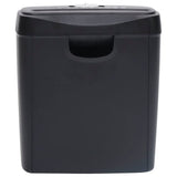 Vidaxl Paper Shredder 6 Seiten Streifen schwarz
