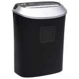 Vidaxl Paper Shredder 10 Seiten kreuzen schwarz