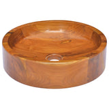 Vidaxl Washbasin Ø40x10 cm pevný teak