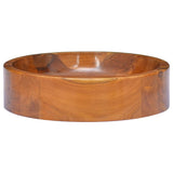 VIDAXL WASHBAIN Ø40x10 cm Festes Teak