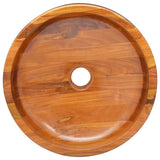 Vidaxl Washbasin Ø40x10 cm pevný teak