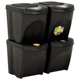 Vidaxl Garbage Cans 4 ST Stackable 100 L antracyt -coloed