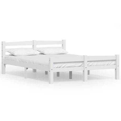 Vidaxl bedframe massief grenenhout wit 140x200 cm