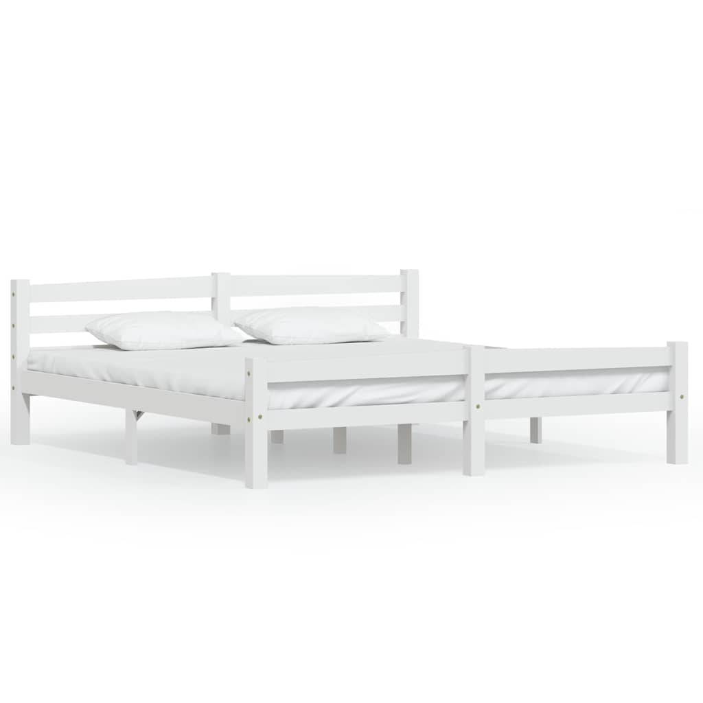 Vidaxl bedframe massief grenenhout wit 180x200 cm