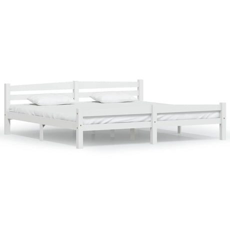 Vidaxl bedframe massief grenenhout wit 200x200 cm