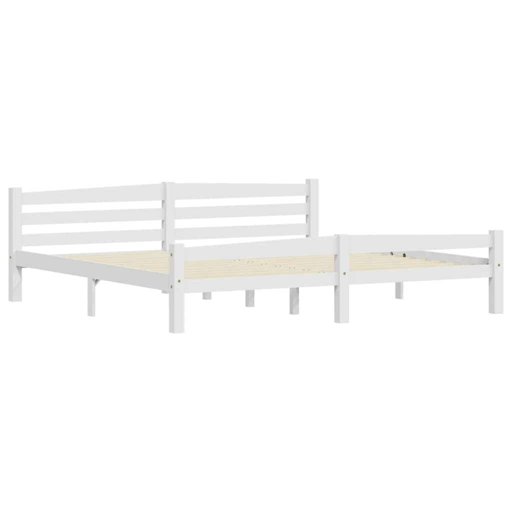 Vidaxl bedframe massief grenenhout wit 200x200 cm